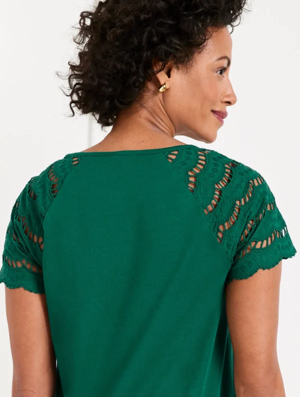 Embroidered Eyelet Top - Image 2