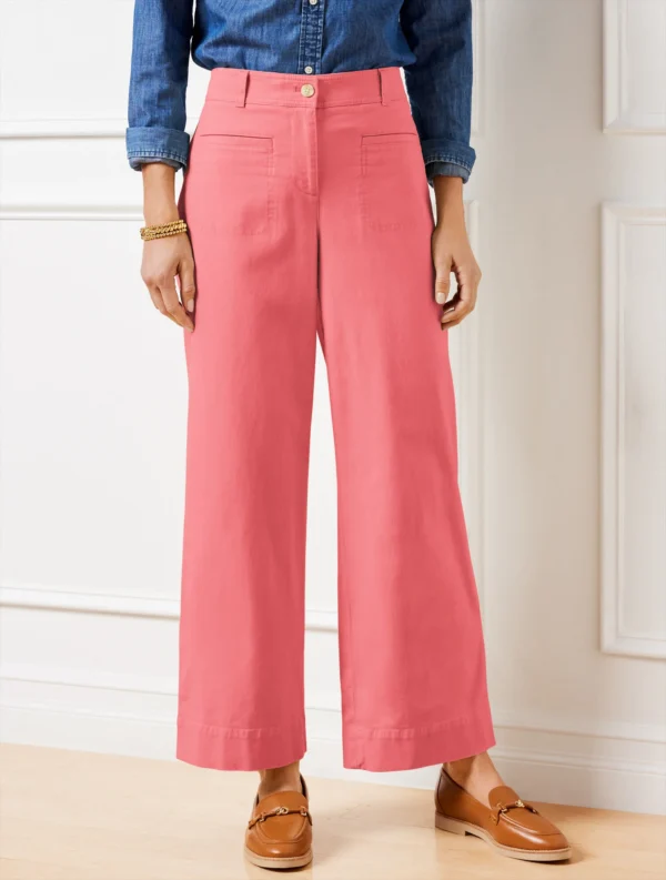 Wide Ankle Twill Pants