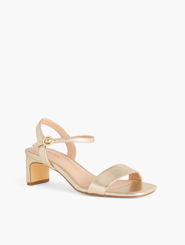 Cayden Metallic Nappa Block Heel Sandals - Image 2